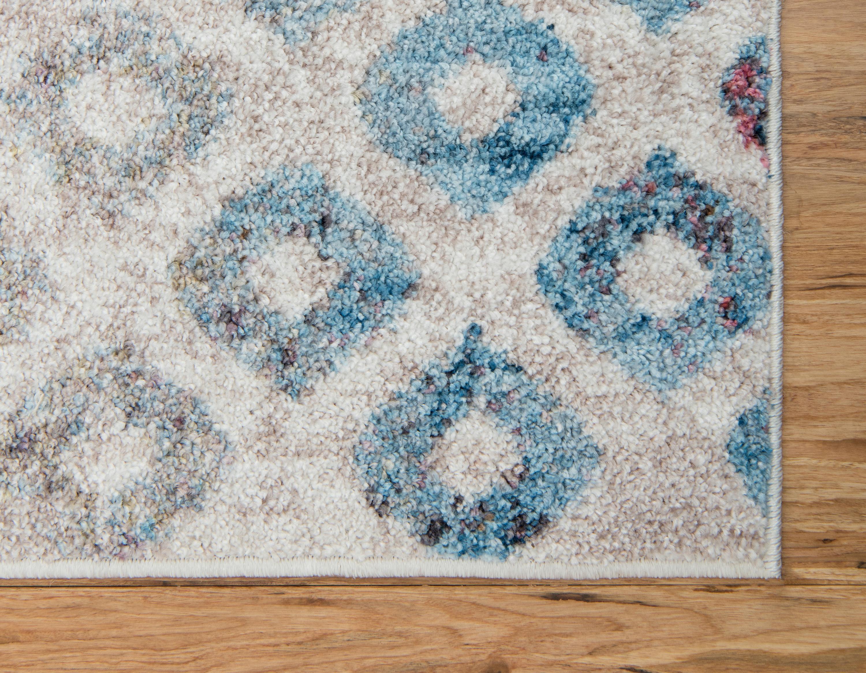 Devan - Rainbow Square Pattern Rug