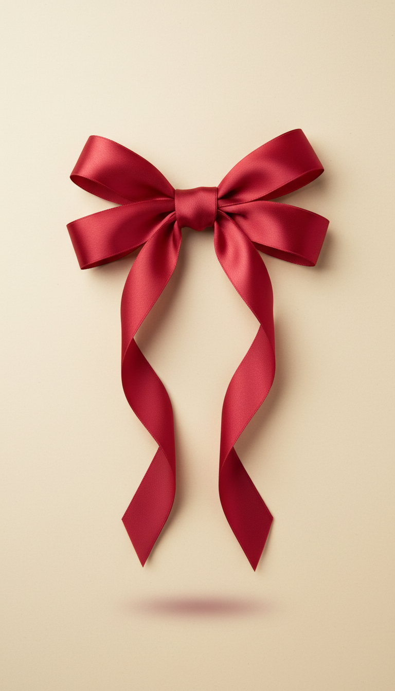 Crimson Silk Ribbon Roll